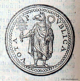 Hermes cinocéfalo con el caduceo y lo que parece un sistro.