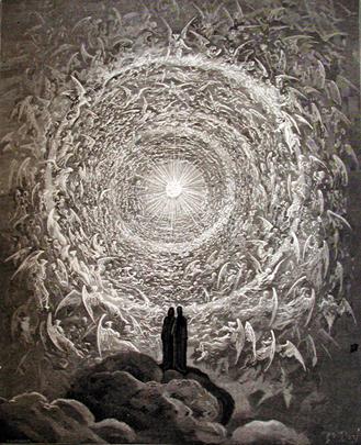 Dante en el Paraíso - Grabado de Gustave Doré